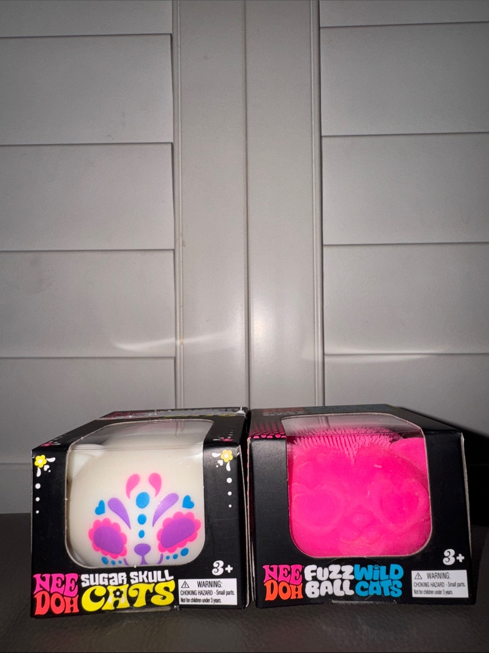 NeeDoh Sugar Skull Cat & Fuzz Ball Wild Cat Squishies - 😻😸💞RARE✨